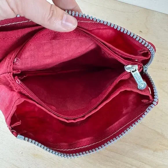 Kipling Creativity Pouch Red Storage 3 compartment - Picture 7 of 11